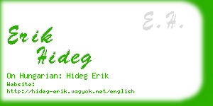 erik hideg business card